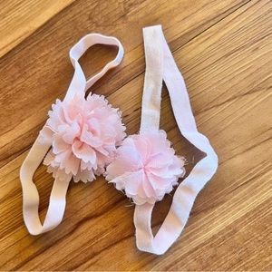 Set of Baby Girl Pink Floral Headbands